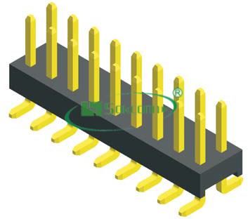 Pitch:2.54X2.54mm Pin Header Dual Row S.M.T Base 2.54mm