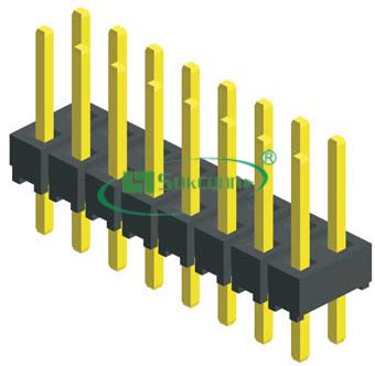 Pitch:2.54mm(0.1”) Pin Header Dual Row Straight Type