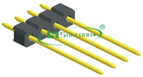 Pitch:2.00mm(0.079”) Pin Header Single Row Straight Type