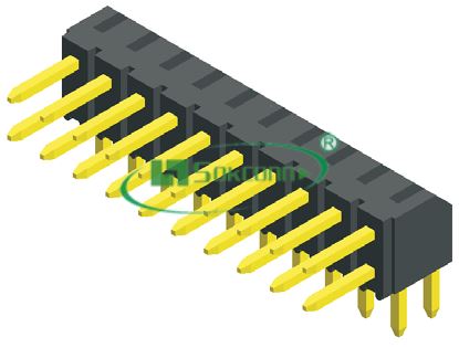 Pitch:2.00X2.00mm Pin Header Dual Row Right Angle Base 4.30H Type