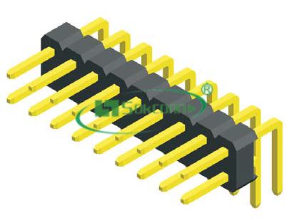 Pitch:2.00X2.00mm Pin Header Dual Row Right Angle Dip Type