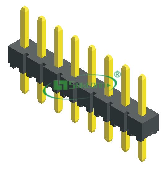 Pitch:2.00mm(0.079”) Pin Header Single Row Straight Type