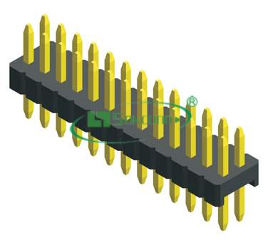 Pitch:1.27X1.27mm 0.40 SQ Pin Pin Header Dual Row Straight Dip Type