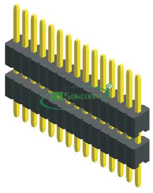 Pitch:1.27mm(0.05”) 0.46 SQ Pin Pin Header Single Row Straight Type
