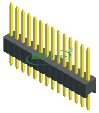 Pitch:1.27mm(0.05”) 0.40 SQ Pin Pin Header Single Row Straight Type
