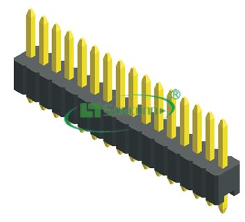 Pitch:1.27mm(0.05”) 0.46 SQ Pin Pin Header Single Row Straight Type