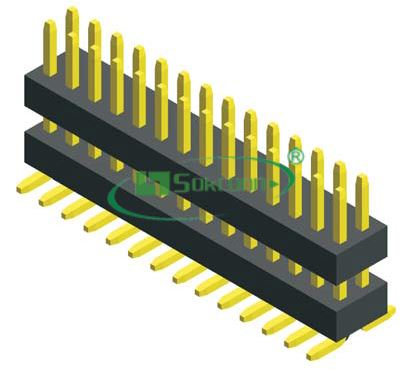 Pitch:1.00X1.00mm(0.039”) Dual Row Board Spacer S.M.T