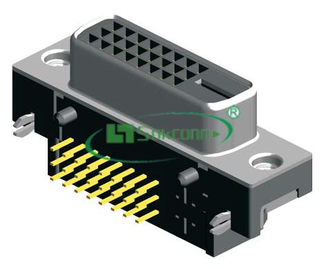 名称：24 1P DVI/Female Right Angle Through Hole A Type