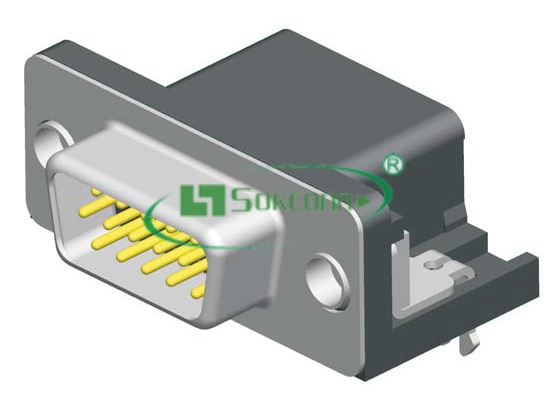 名称：D-SUB 15Pin Male High Density R/A Type With Clip
