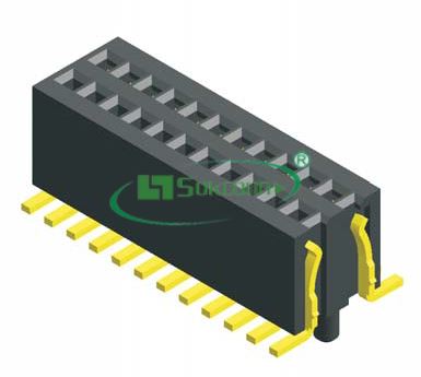 名称：Pitch:0.80mm(0.03”) Female Header Dual Row S.M.T