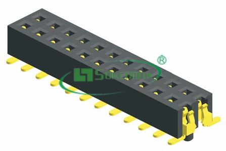 名称：Pitch:1.27X1.27mm(0.05”) Female Header Dual Row S.M.T