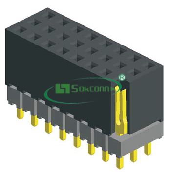 名称：Pitch:2.00mm(0.079”) Female Header Triple Row Elevated Type