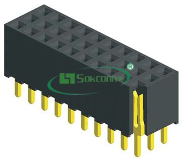 名称：Pitch:2.00mm(0.079”) Female Header Triple Row Straight Type