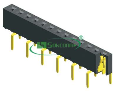 名称：Pitch:2.00mm(0.079”) Female Header Single Row Bottom Entry Type