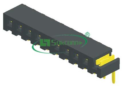 名称：Pitch:2.00mm(0.079”) Female Header Single Row Right Angle Type