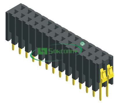 名称：Pitch:2.00X2.00mm Female Header Dual Row Straight Base 7.20H Type