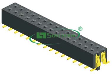 名称：Pitch:2.00x2.00mm Female Header Dual Row With Post S.M.T