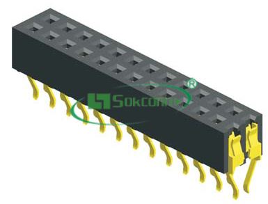 名称：Pitch:2.00X2.00mm Female Header Dual Row Clip Type