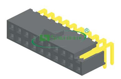 名称：Pitch:2.00x2.00mm Female Header Dual Row Right Angle Type