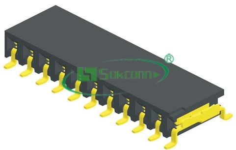 名称：Pitch:2.54mm(0.1”) Female Header Side Entry S.M.T