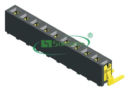 名称：Pitch:2.54mm(0.1”) Female Header Single Row Right Angle Type