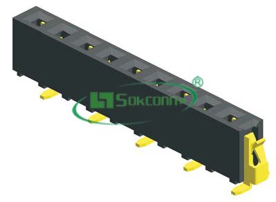 名称：Pitch:2.54mm(0.1”) Female Header Single Row S.M.T