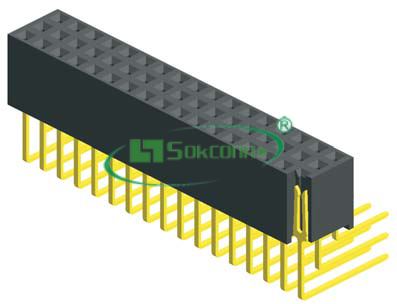 名称：Pitch:2.54X2.54mm(0.1”X0.1”) Right Angle Type