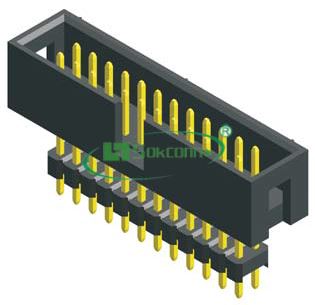 名称：Pitch:2.54X2.54mm(0.1”X0.1”) Shrouded Header Straight Type