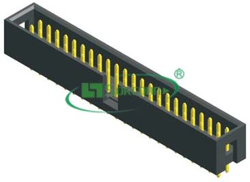 名称：Pitch:2.54X2.54mm(0.1”X0.1”) Box Header Straight Dip Type